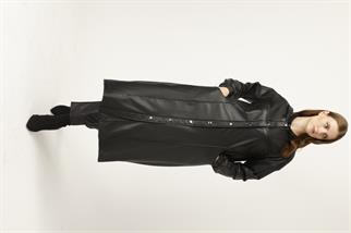 Müsemma Suni Deri Önü Düğme Kapamalı Şevin Kap 24KKAP-MUS0002