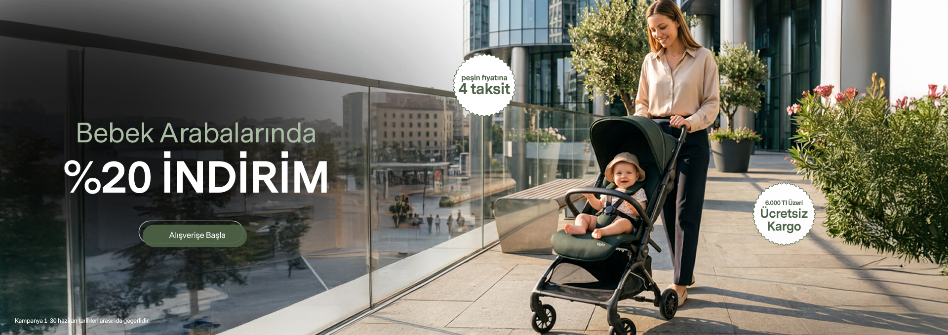 bebek arabalarında %20 indirim