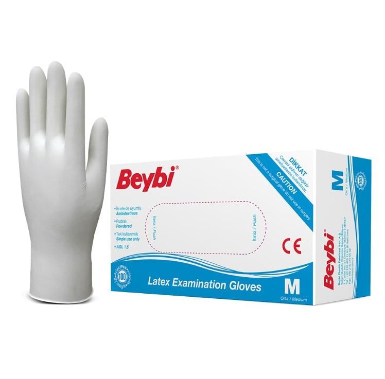 Beybı Lateks Pudralı Eldiven (M)
