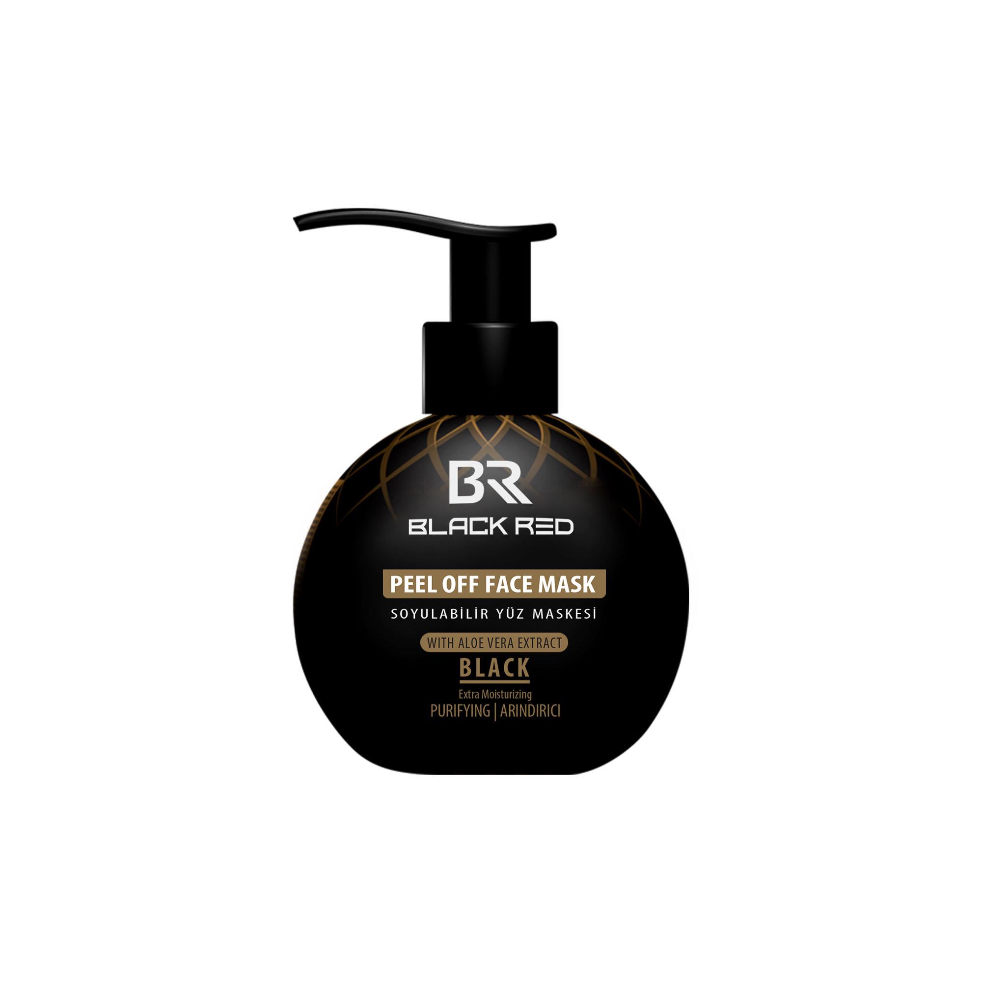 Black Red Soyulabilir Maske Black