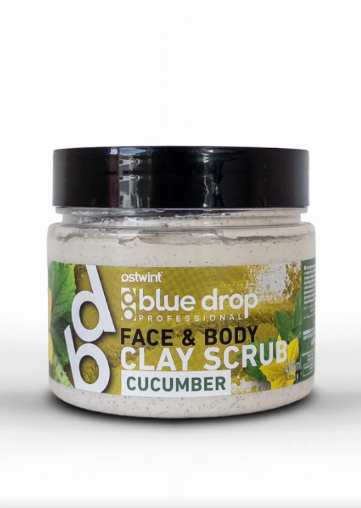 Blue Drop Face Body Clay Scrub 400 Ml Cucumber
