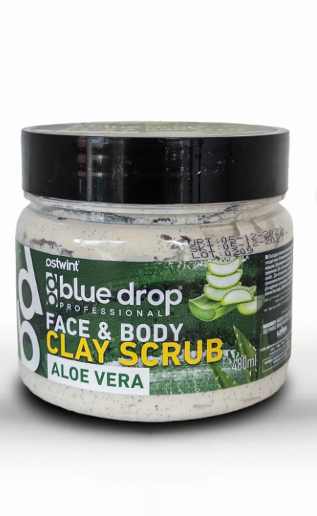 Blue Drop Face Body Clay Scrub 400 Ml Aloe Vera