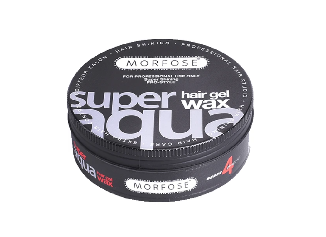 Morfose Super Aqua  Hair Gel Wax 150 Ml Black