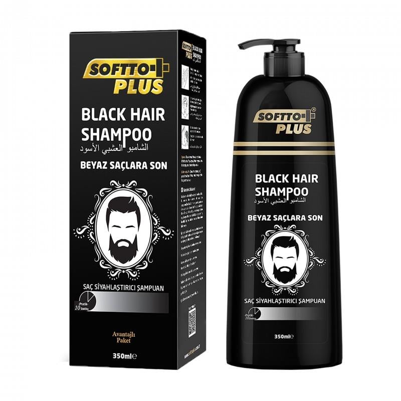 SOFTTO PLUS Black Hair Saç Siyahlaştırıcı Şampuan 350 ml