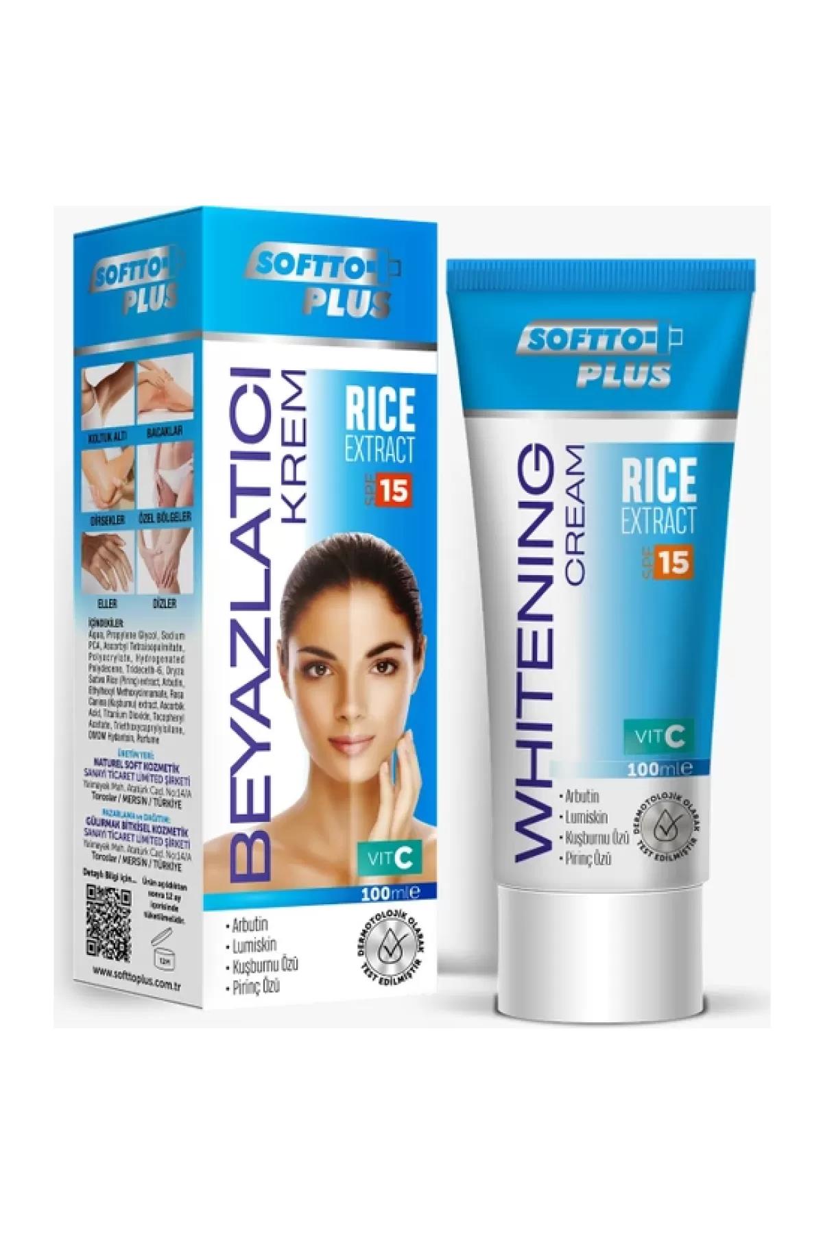 SOFTTO PLUS Pirinç Özlü Beyazlatıcı Krem 100 ml