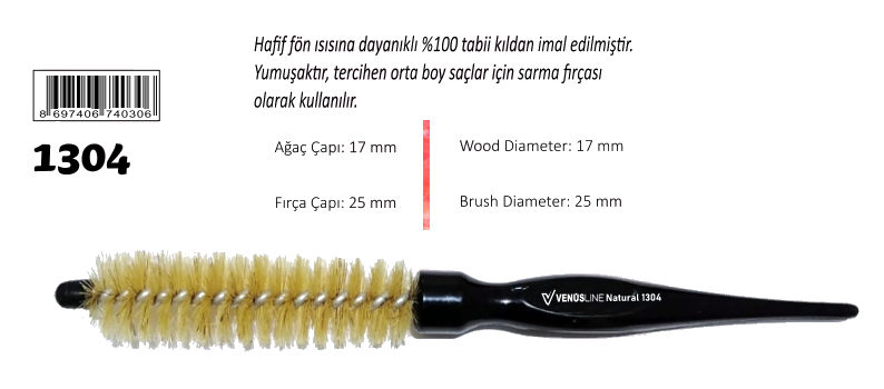 VENUSLINE METAL İNCE SAÇ FIRÇASI 1304