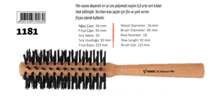 VENUSLINE NATURAL SAÇ FIRÇASI V-1181