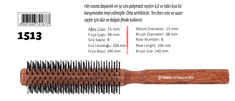 VENUSLINE SAÇ FIRÇASI 1513