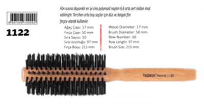 VENUSLINE NATUREL SAÇ FIRÇASI V-1122(KIRMIZI)