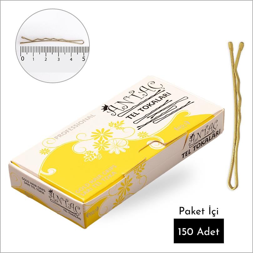 Antaç Sarı Topuzlu Tel Toka 150 Adet