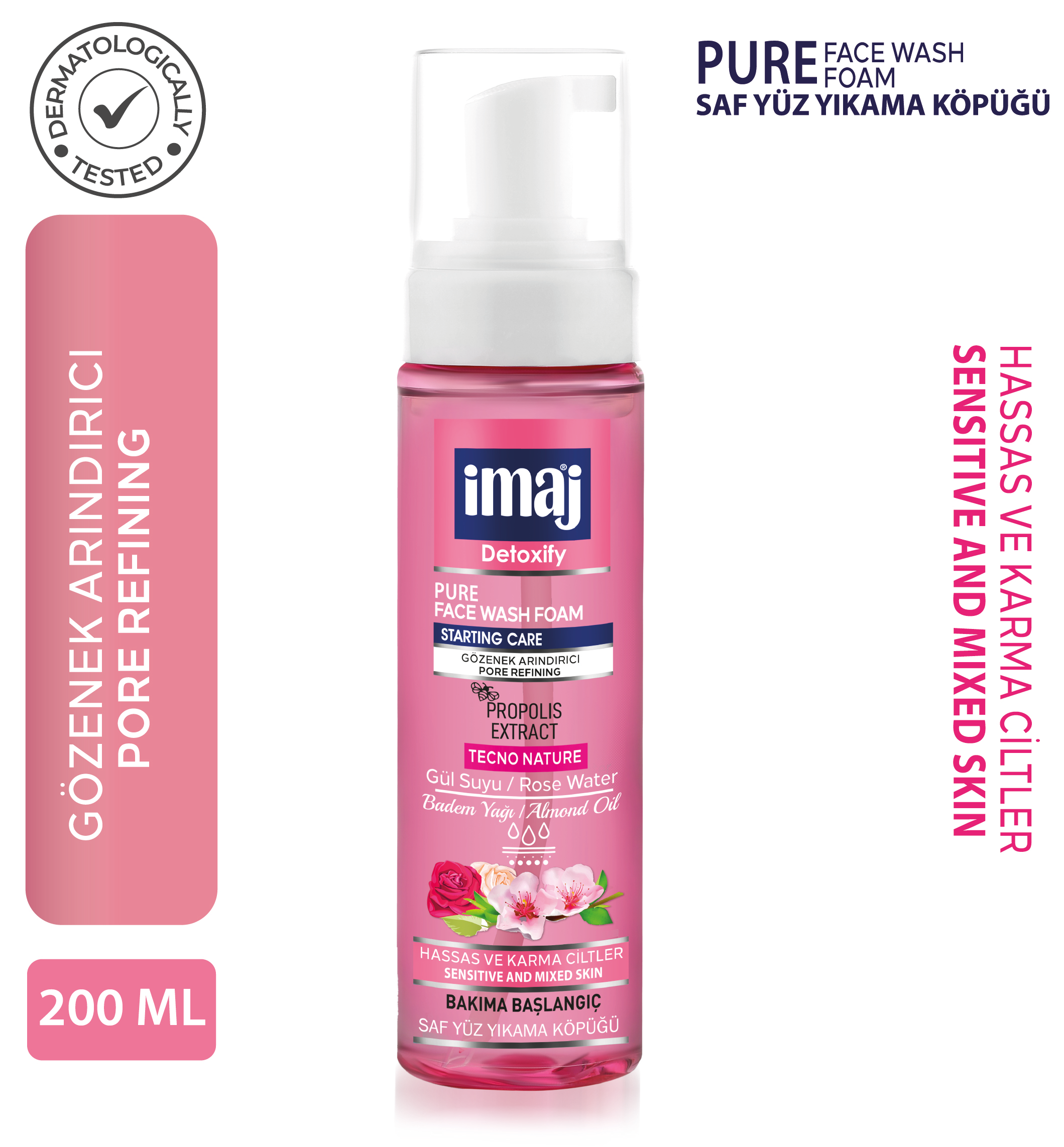 İMAJ 200 ML YÜZ YIKAMA KÖPÜĞÜ PEMBE (HASAS)