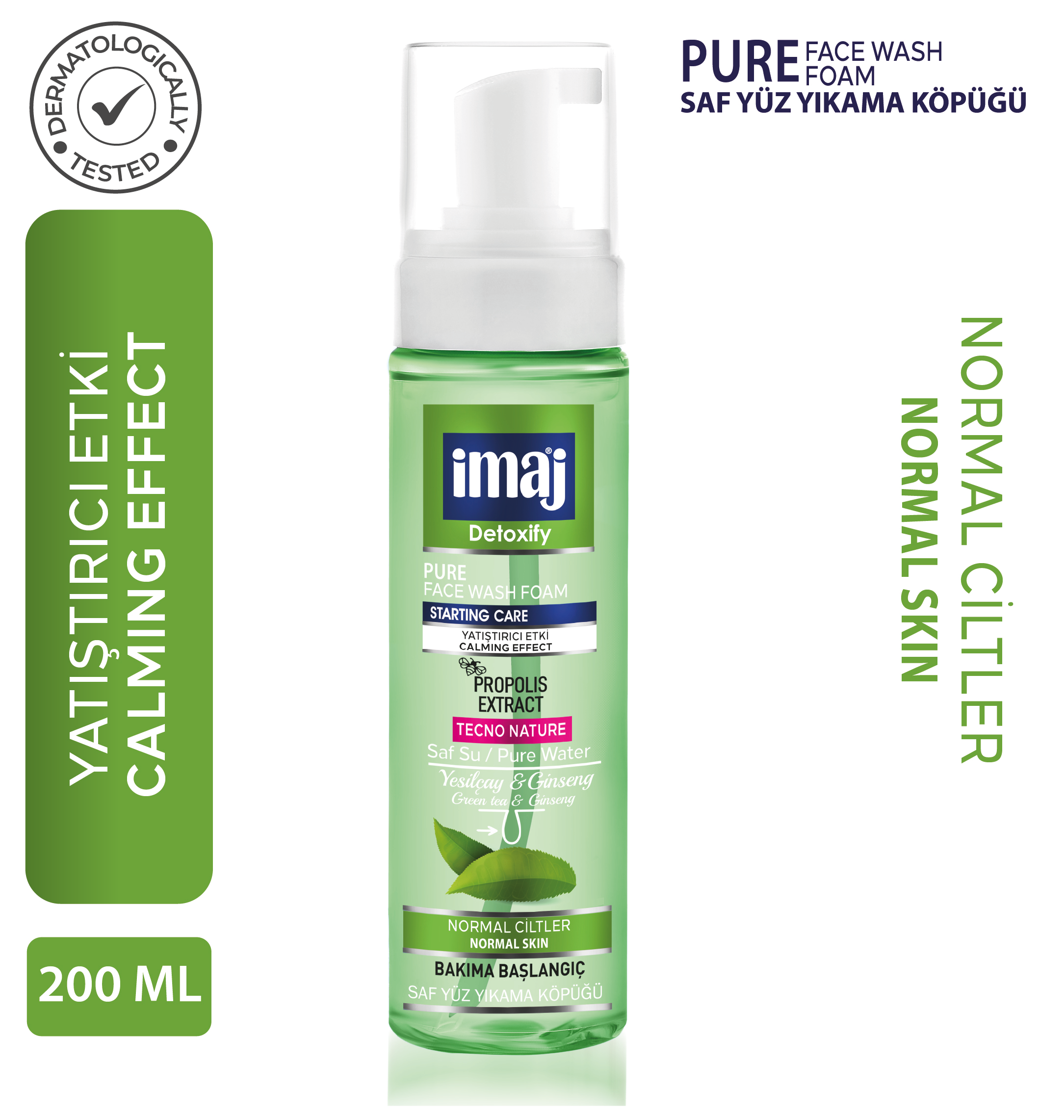 İMAJ 200 ML YÜZ YIKAMA KÖPÜĞÜ YEŞİL (NORMAL)