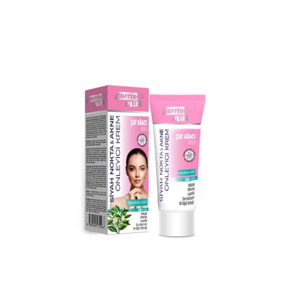 Softto Plus Çay Ağacı Özlü Akne Önleyici Krem 50 Ml