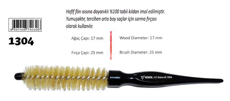 VENUSLINE METAL İNCE SAÇ FIRÇASI 1304