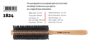 VENUSLINE NATURE SAÇ FIRÇASI V-1824