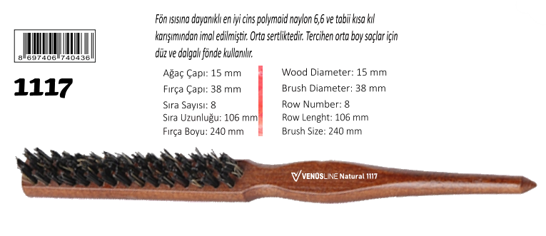 VENUSLINE SAÇ FIRÇASI 1117