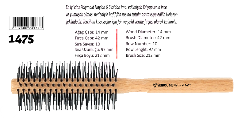 VENUSLINE SAÇ FIRÇASI 1475