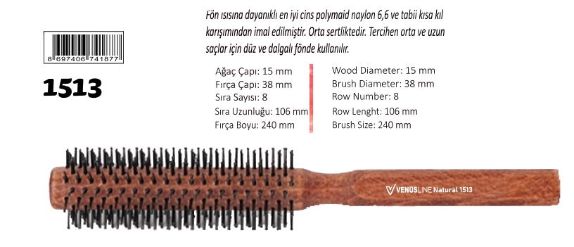 VENUSLINE SAÇ FIRÇASI 1513