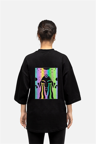 AFTERBASE Acid Cry Reflektörlü Oversize T-shirt