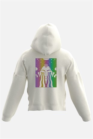 AFTERBASE Acid Cry Reflektörlü Kapüşonlu Oversize Sweatshirt