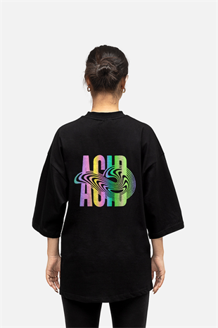 AFTERBASE Acid Illusion Reflektörlü Oversize Tshirt