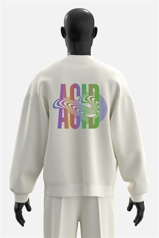 AFTERBASE Acid Illusion Reflektörlü Oversize  Sweatshirt