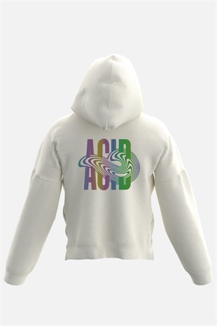 AFTERBASE Acid Illusion Reflektörlü Kapüşonlu Oversize Sweatshirt