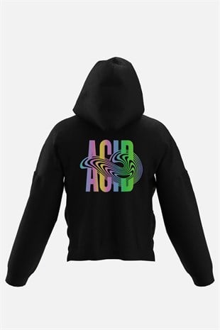 AFTERBASE Acid Illusion Reflektörlü Kapüşonlu Oversize Sweatshirt