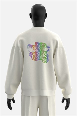 AFTERBASE Animals In The Rave Reflektörlü Oversize Sweatshirt