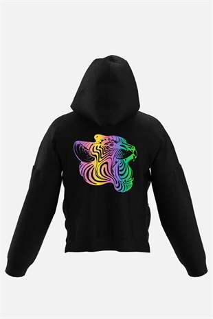 AFTERBASE Animals In The Rave Reflektörlü Kapüşonlu Oversize Sweatshirt