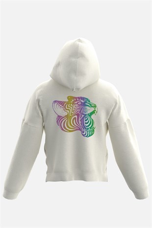 AFTERBASE Animals In The Rave Reflektörlü Kapüşonlu Oversize Sweatshirt