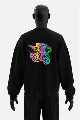 AFTERBASE Animals In The Rave Reflektörlü Oversize Sweatshirt