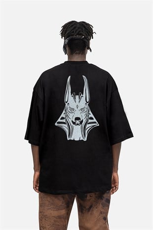 AFTERBASE New Anubis Gri Reflektörlü Oversize T-shirt