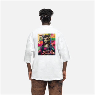 AFTERBASE Artwork Mono Lisa Oversize T-shirt 