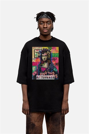 AFTERBASE Artwork Mono Lisa Oversize T-shirt 