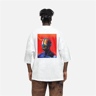 AFTERBASE Artwork Oni Mask Oversize T-shirt