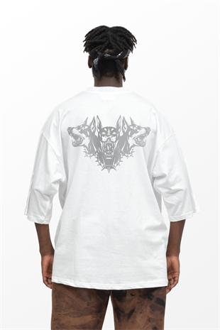 AFTERBASE Cerberus Gri Reflektörlü Oversize Tshirt Vr.1