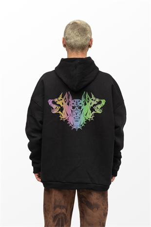 AFTERBASE Cerberus Reflektörlü Kapüşonlu Oversize Sweatshirt Vr.1