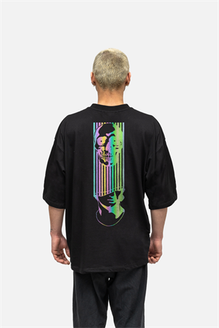 AFTERBASE Davud Skull Reflektörlü Oversize Tshirt