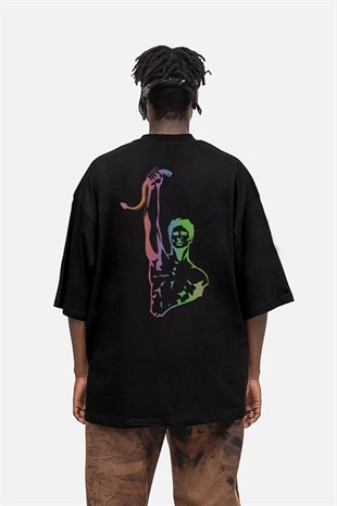 AFTERBASE Devil Hunter Reflektörlü Oversize Tshirt