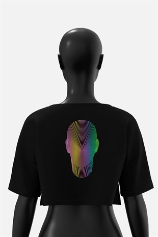 AFTERBASE Dimension Reflektörlü Crop T-shirt
