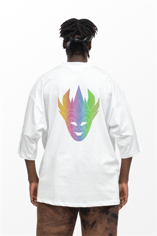 AFTERBASE Dj Boris Brejcha Mask Reflektörlü Oversize Tshirt Vr.1
