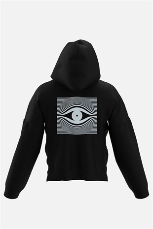 AFTERBASE Drop Eye Gri Reflektörlü Kapüşonlu Oversize Sweatshirt