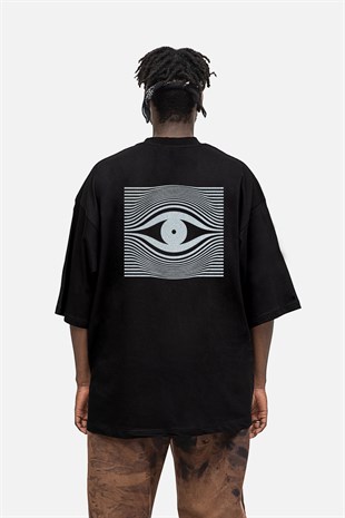 AFTERBASE Drop Eye Gri Reflektörlü Oversize T-shirt
