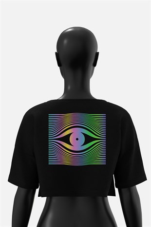 AFTERBASE Drop Eye Reflektörlü Crop T-shirt