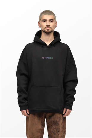 AFTERBASE Eye Mark Reflektörlü Kapüşonlu Oversize Sweatshirt Vr.1