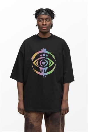 AFTERBASE Eye Mark Reflektörlü Oversize Tshirt Vr.2