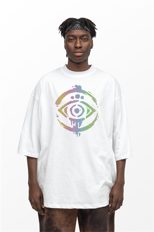 AFTERBASE Eye Mark Reflektörlü Oversize Tshirt Vr.2