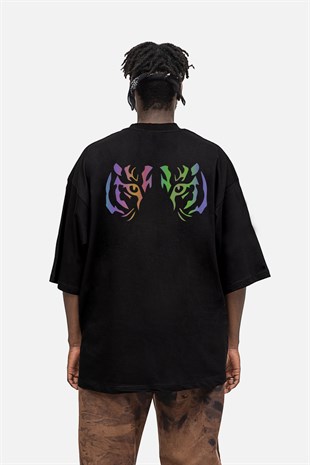 AFTERBASE Eye of The Tiger Reflektörlü Oversize Tshirt