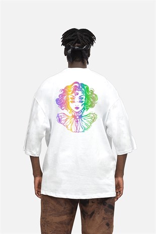 AFTERBASE Illusion Girl Reflektörlü Oversize Tshirt